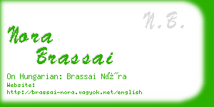 nora brassai business card